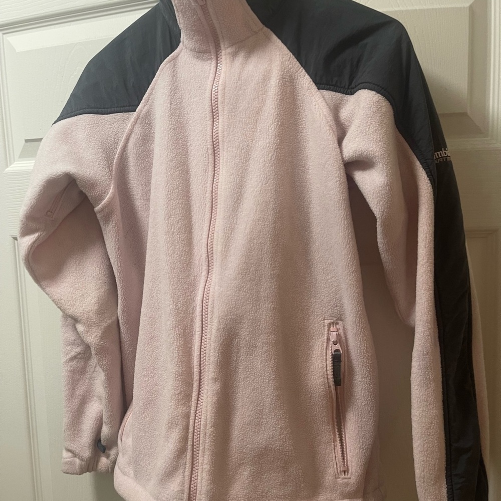 Columbia Light Pink and Dark grey Fleece Jacket